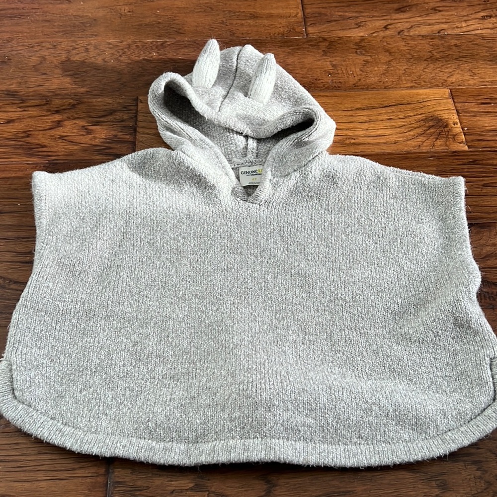 Grey Poncho Sweater